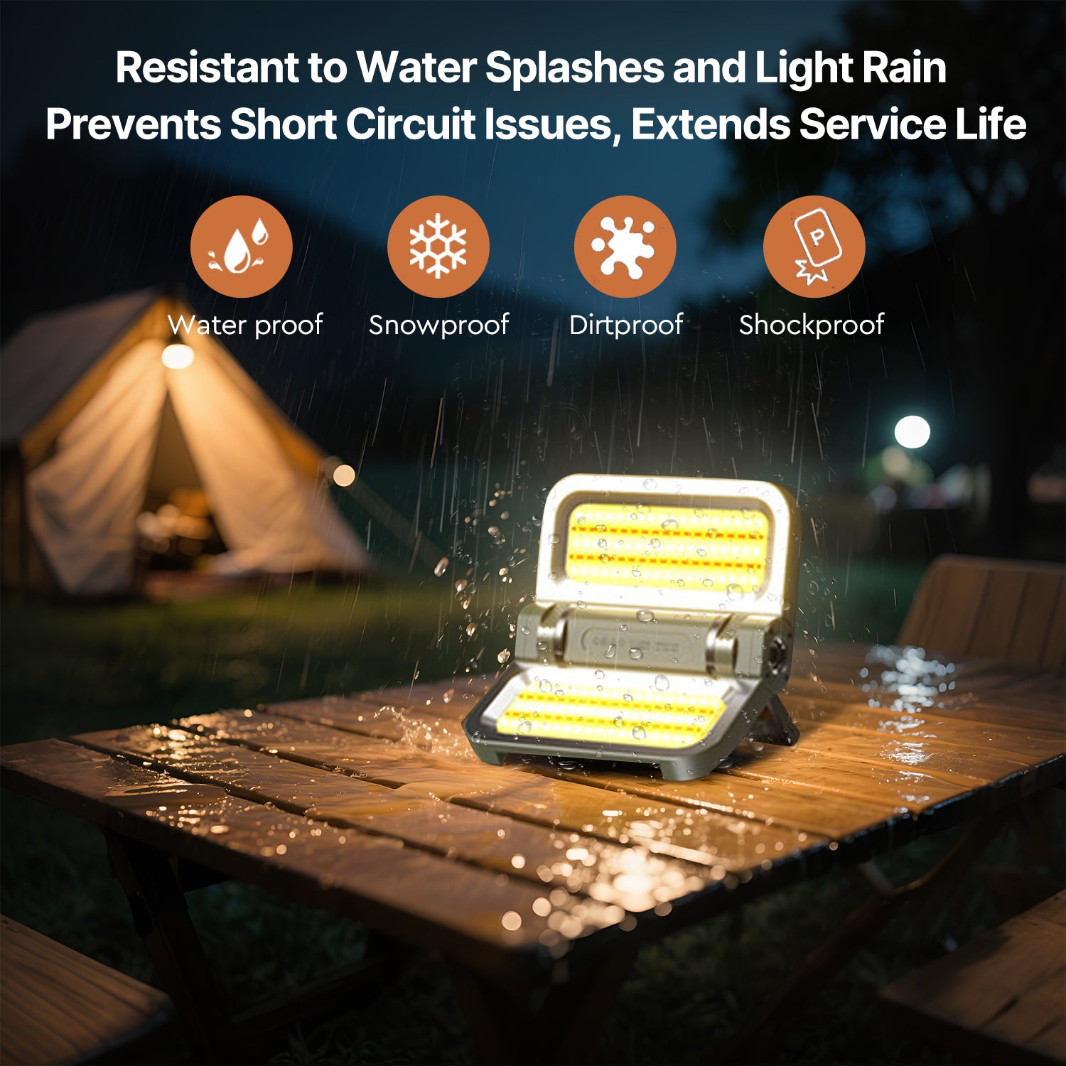 2400 LM Solar-Powered Lithium Battery Flood Light