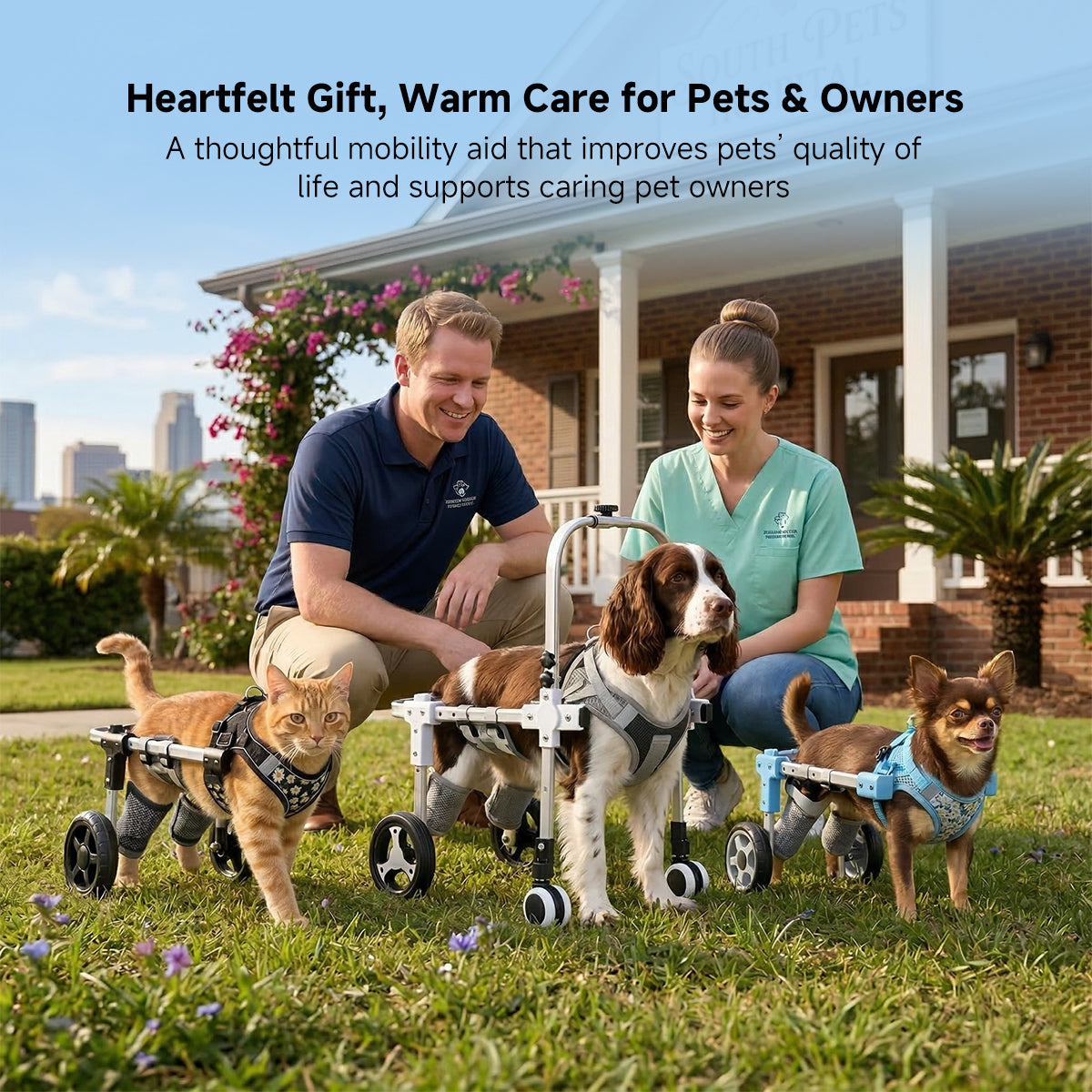 Dog Wheelchair for Back Legs – 2/4-Wheel Adjustable Mobility Cart | Traverseon