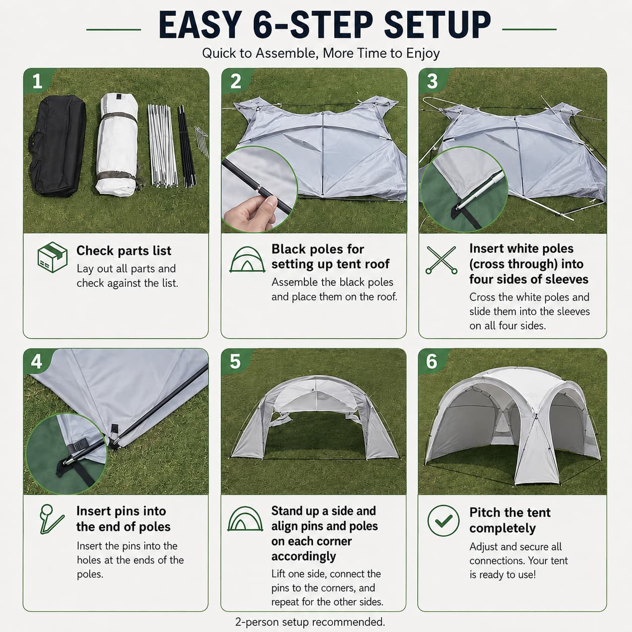 Family Dome Canopy Tent – 4–12 Person Sun Shelter, 10x10 & 14x14 ft | Traverseon