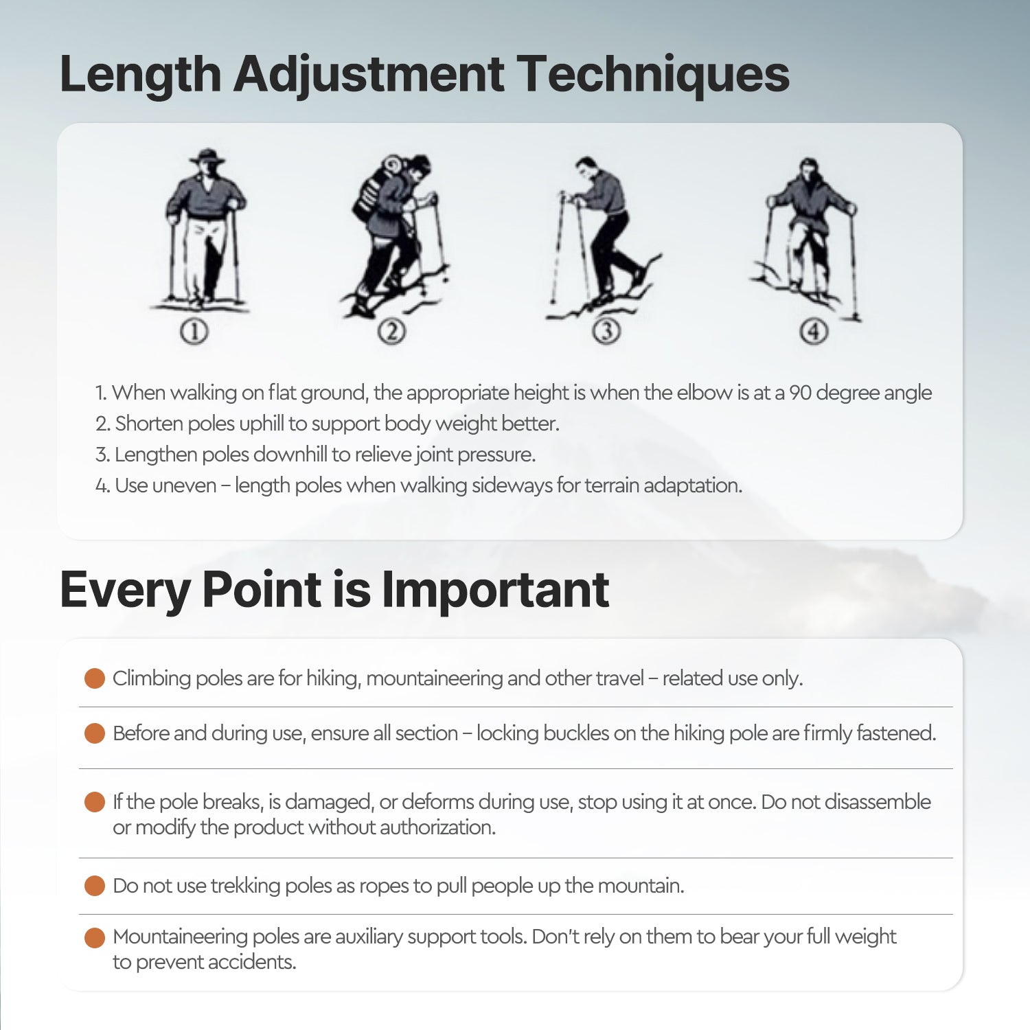 Light Yet Strong 3K Carbon Fiber Trekking Pole