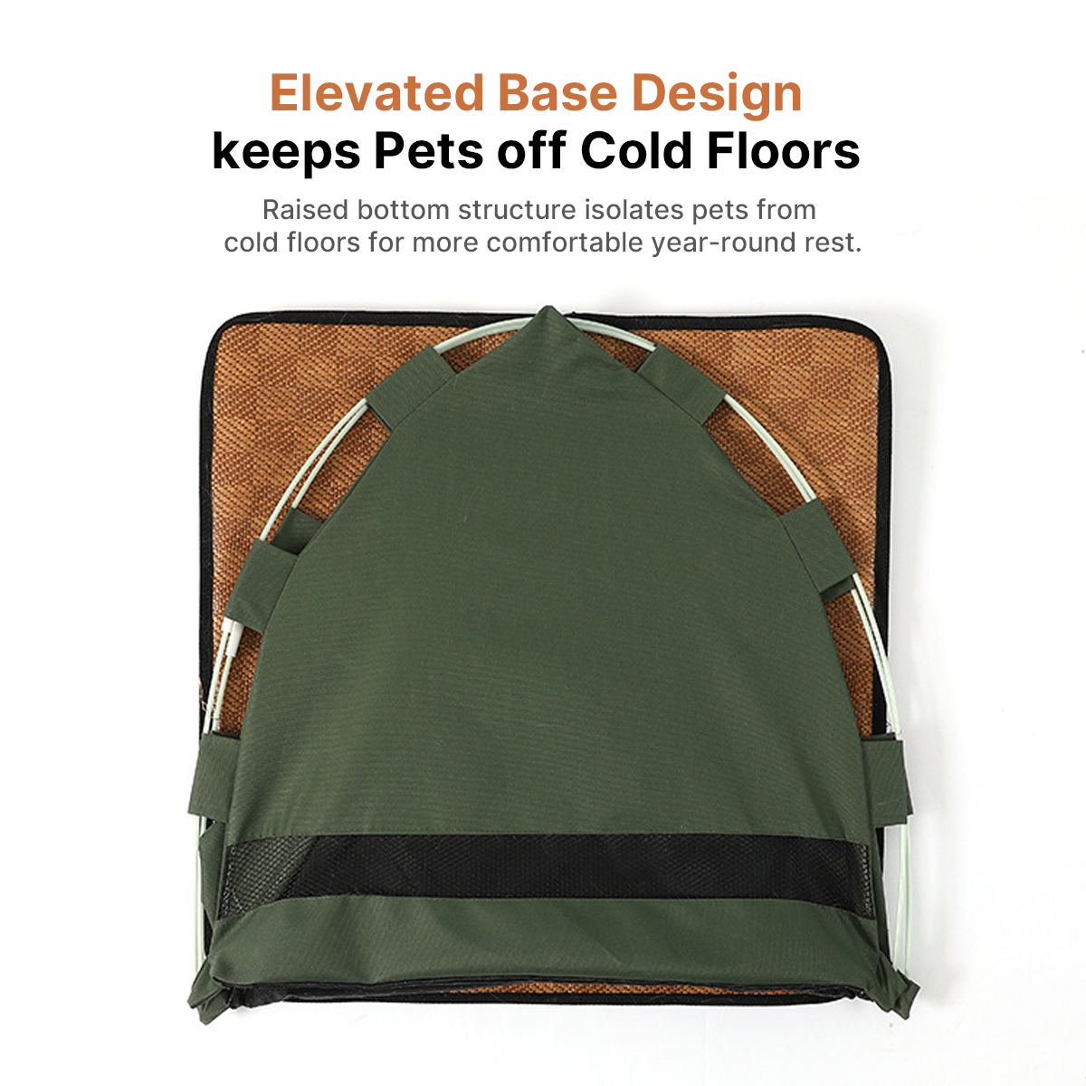 Cooling Pet Tent – 4 Sizes Washable Cat Bed w/ Mesh Cooling Mat Indoor Outdoor | Traverseon