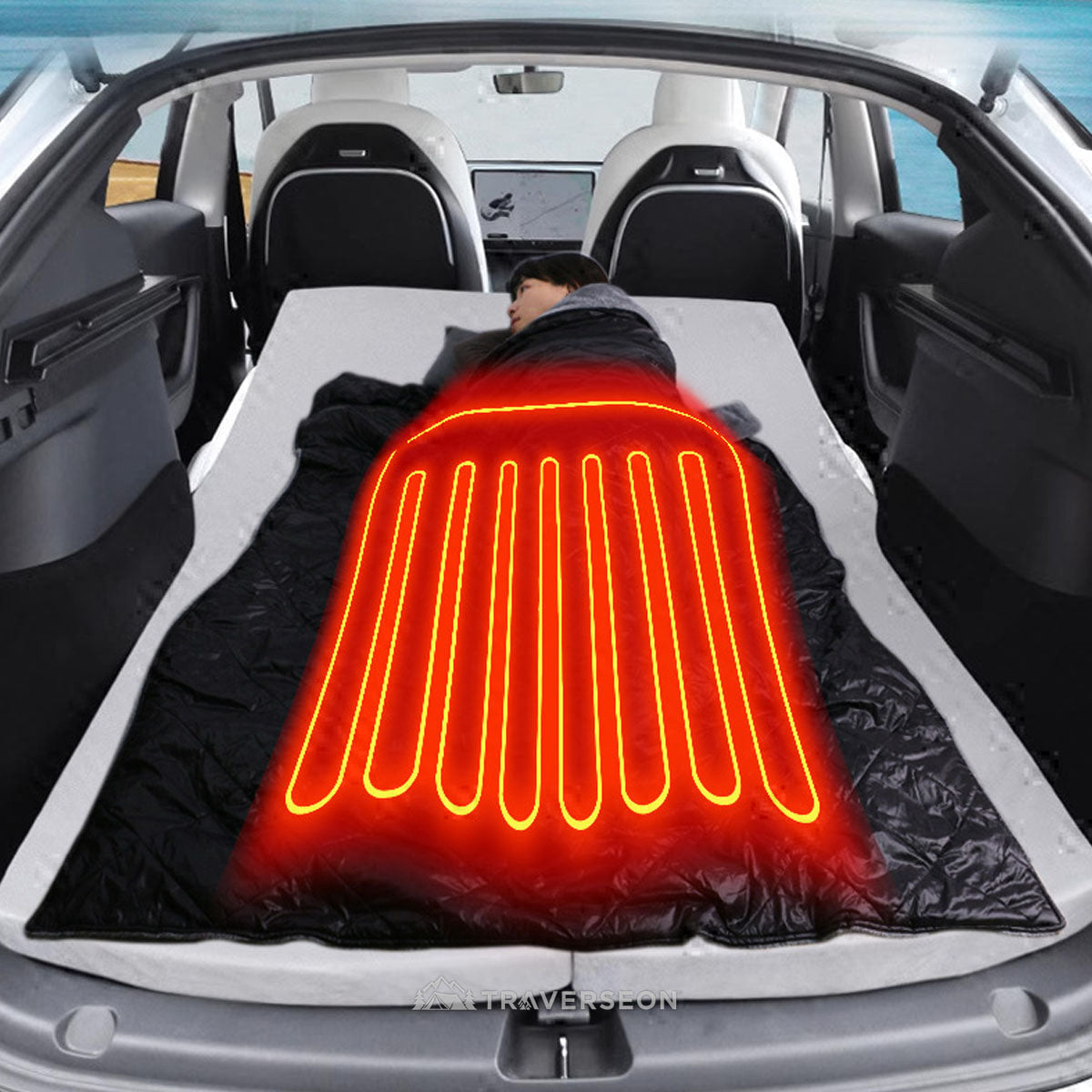 12V Car Heated Blanket β 145 Γ 100 cm Electric Travel Blanket | Traverseon