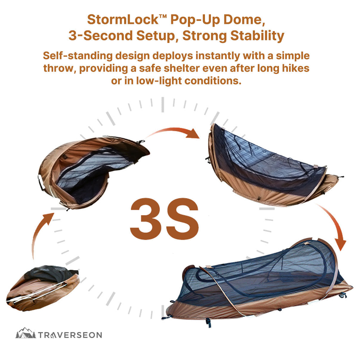 1-Person 3s Pop Up 1.5 kg/1.2kg Bivy Tent | Traverseon