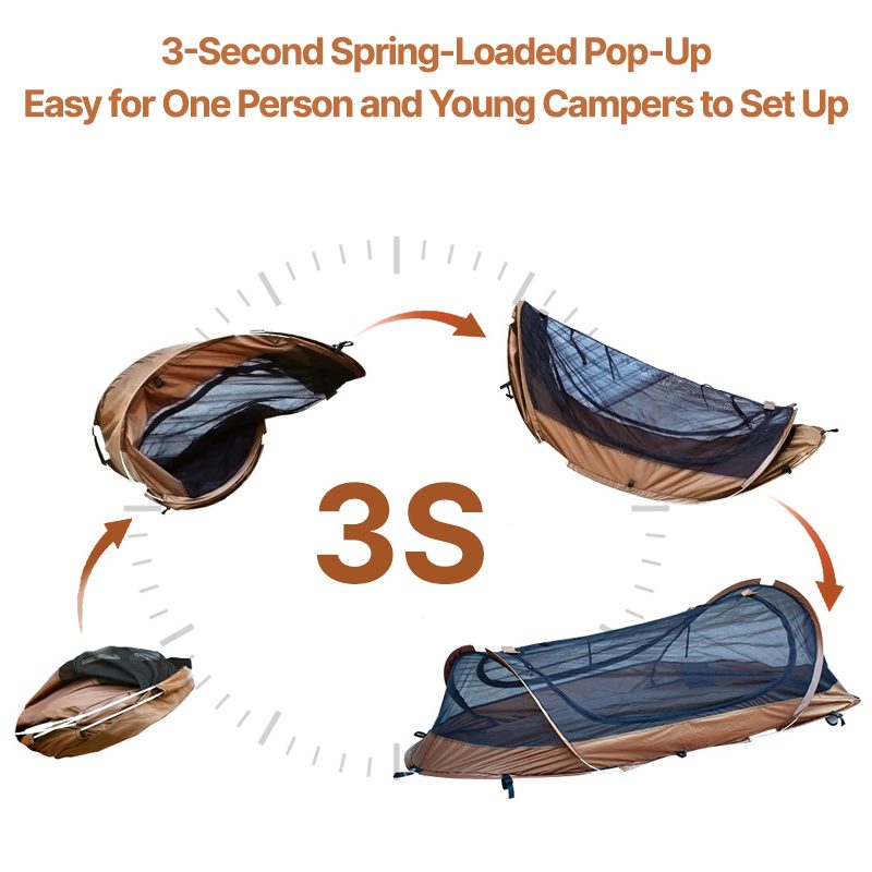 1-Person 3s Pop Up 1.5 kg/1.2kg Bivy Tent | Traverseon