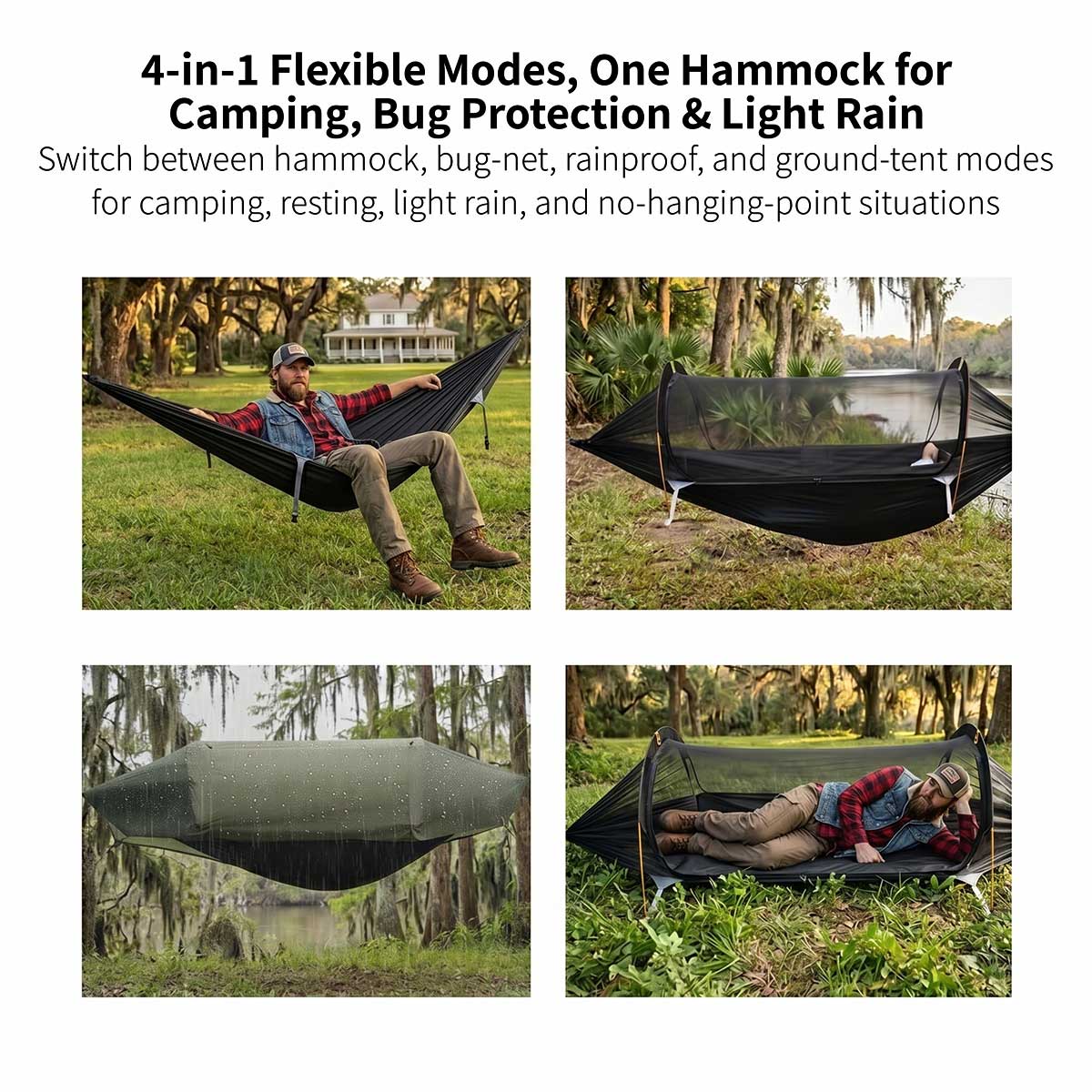 Camping Hammock Tent – Waterproof Mosquito Net Hammock | Traverseon