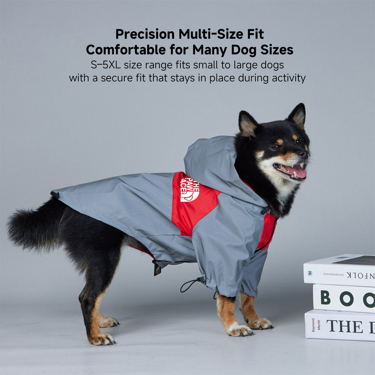Reflective Waterproof Dog Jacket – Reversible Raincoat, Adjustable Fit S–5XL | Traverseon