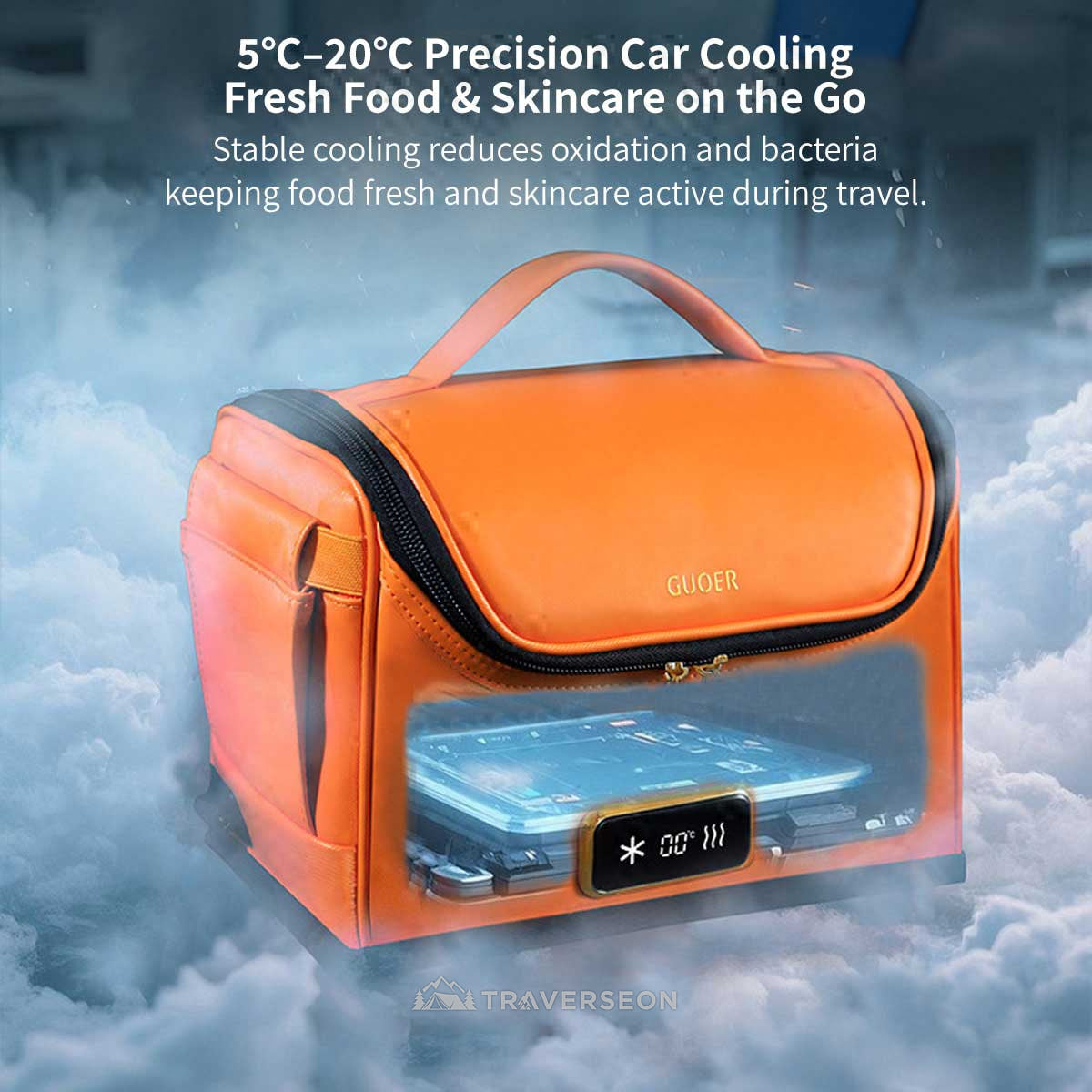 4L Mini Fridge for Car – 12V Portable Cooler & Warmer for Travel | Traverseon