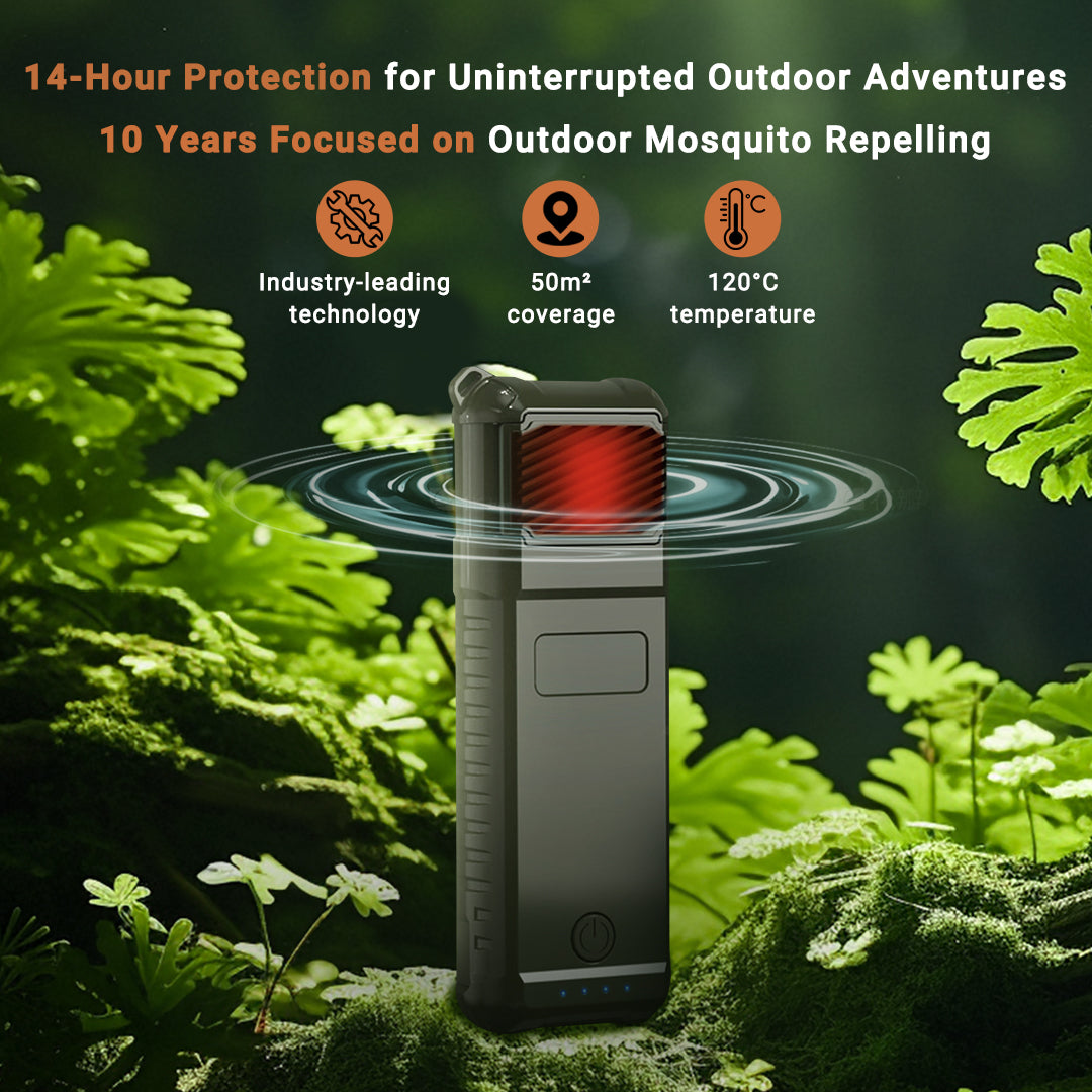 14-Hour Long Battery Life, 50m² Coverage, Lithium Battery Mosquito Zapper