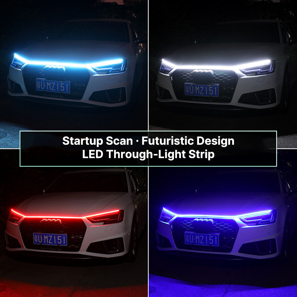 RGB Multi-Color Car Hood LED Light Strip