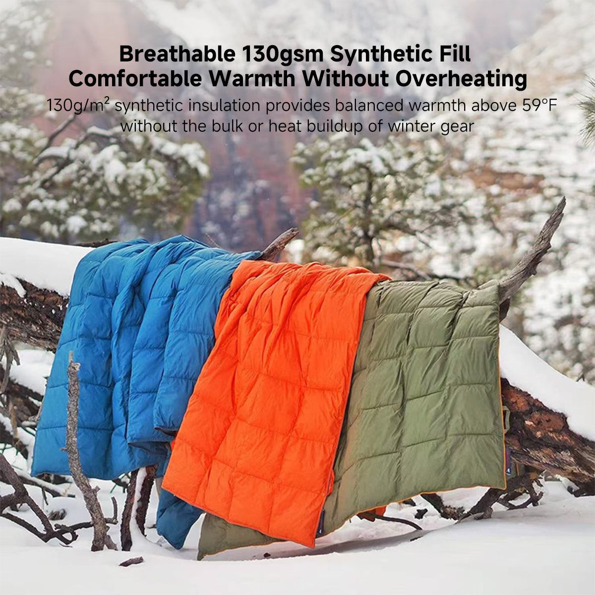 Camping Blanket – Ultralight 79x55 in Wearable Water-Resistant Outdoor | Traverseon
