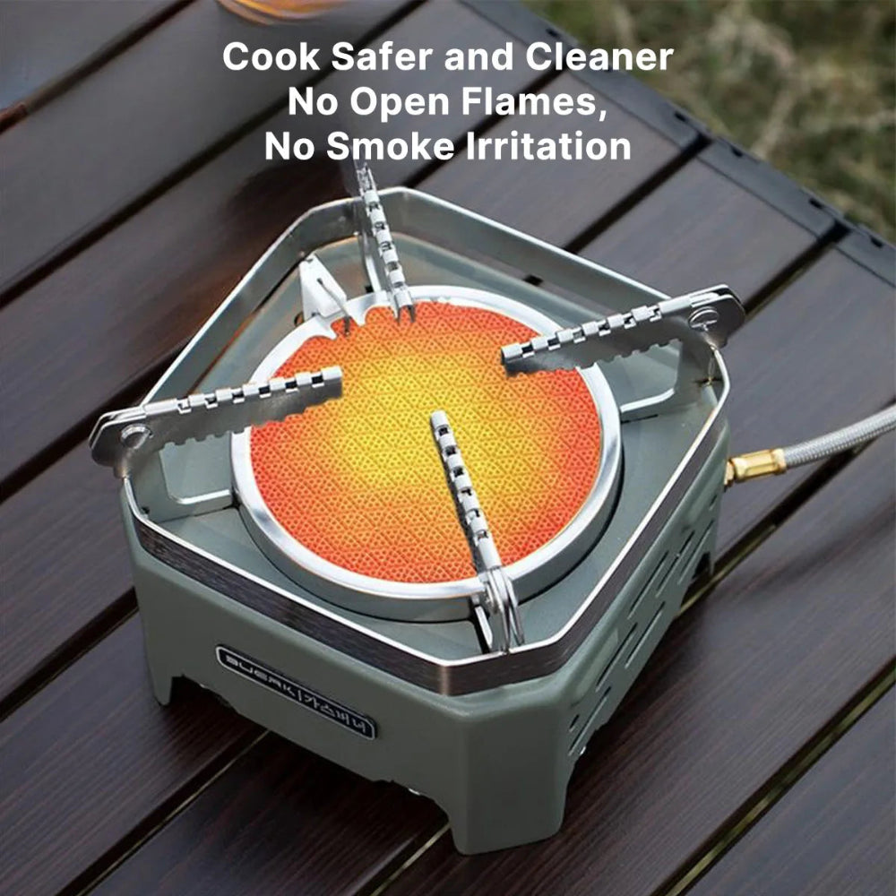 Portable Gas Propane Stove β Windproof Flameless Infrared | Traverseon