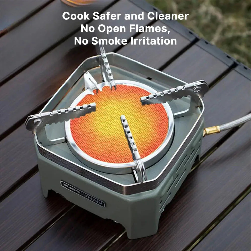 Portable Gas Propane Stove – Windproof Flameless Infrared | Traverseon