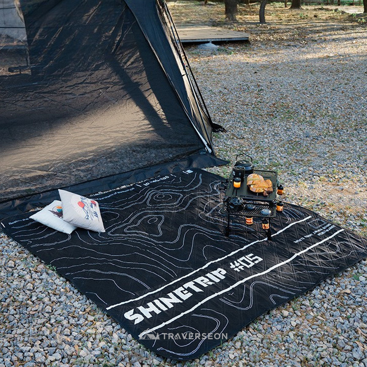 4-Layer Camping Blanket, Cushioned Waterproof Picnic Mat for 4–10 People | Traverseon