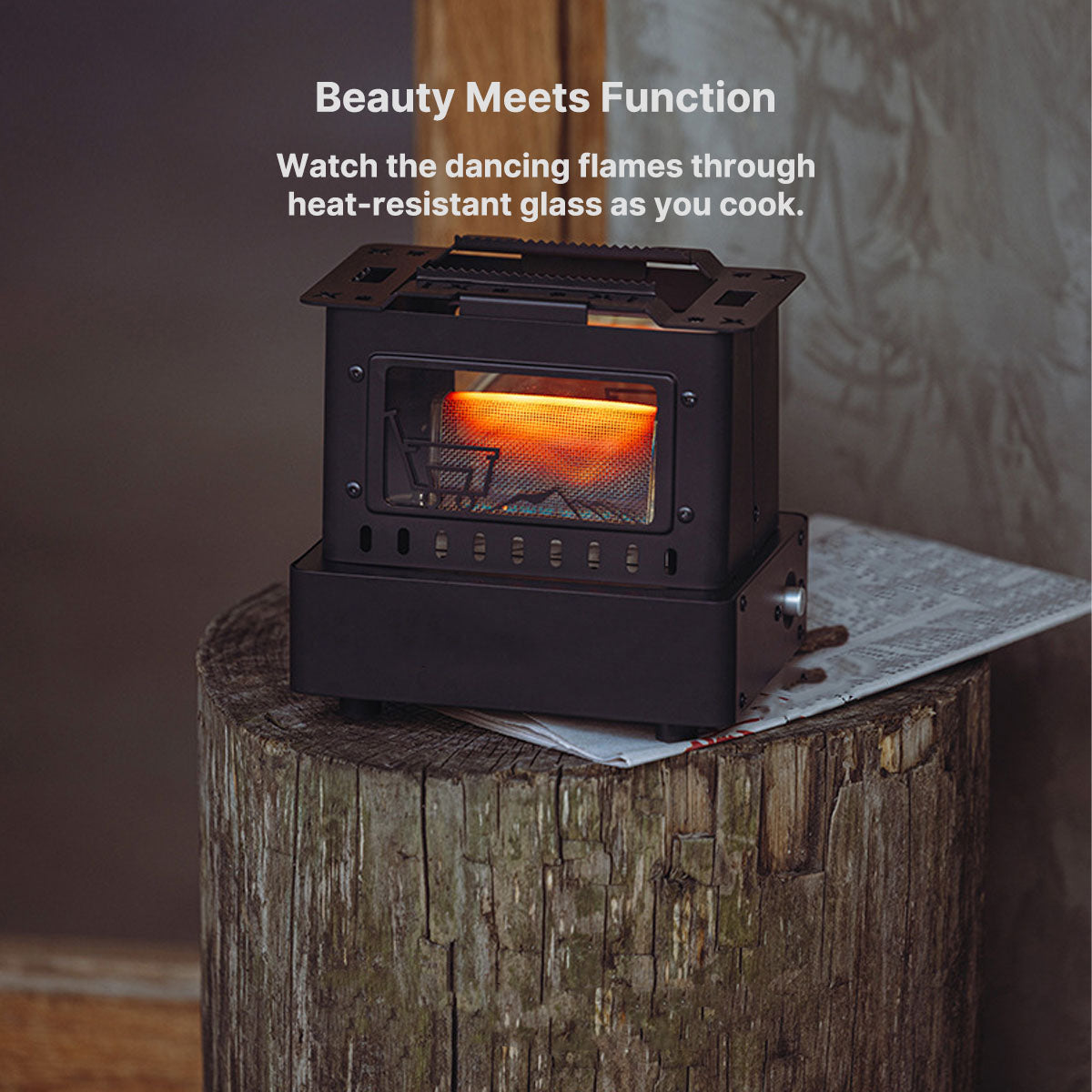 1900W Retro Gas Stove – Portable Cooking & Flame Viewing | Traverseon