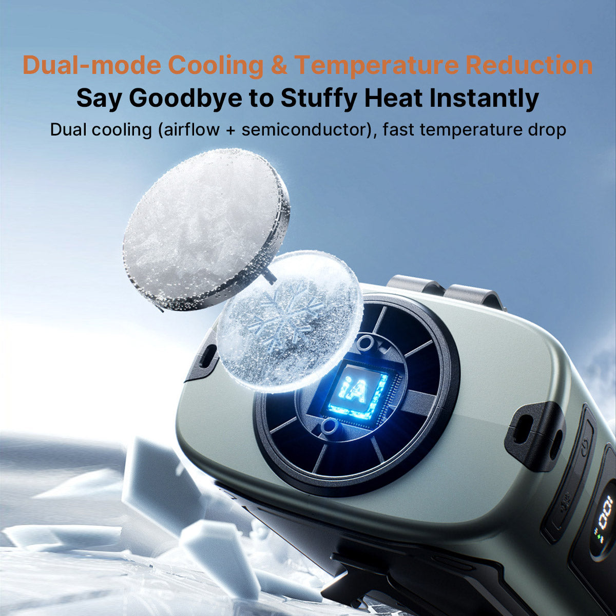 Wearable Waist Cooling Fan – Semiconductor Portable Clip Fan | Traverseon