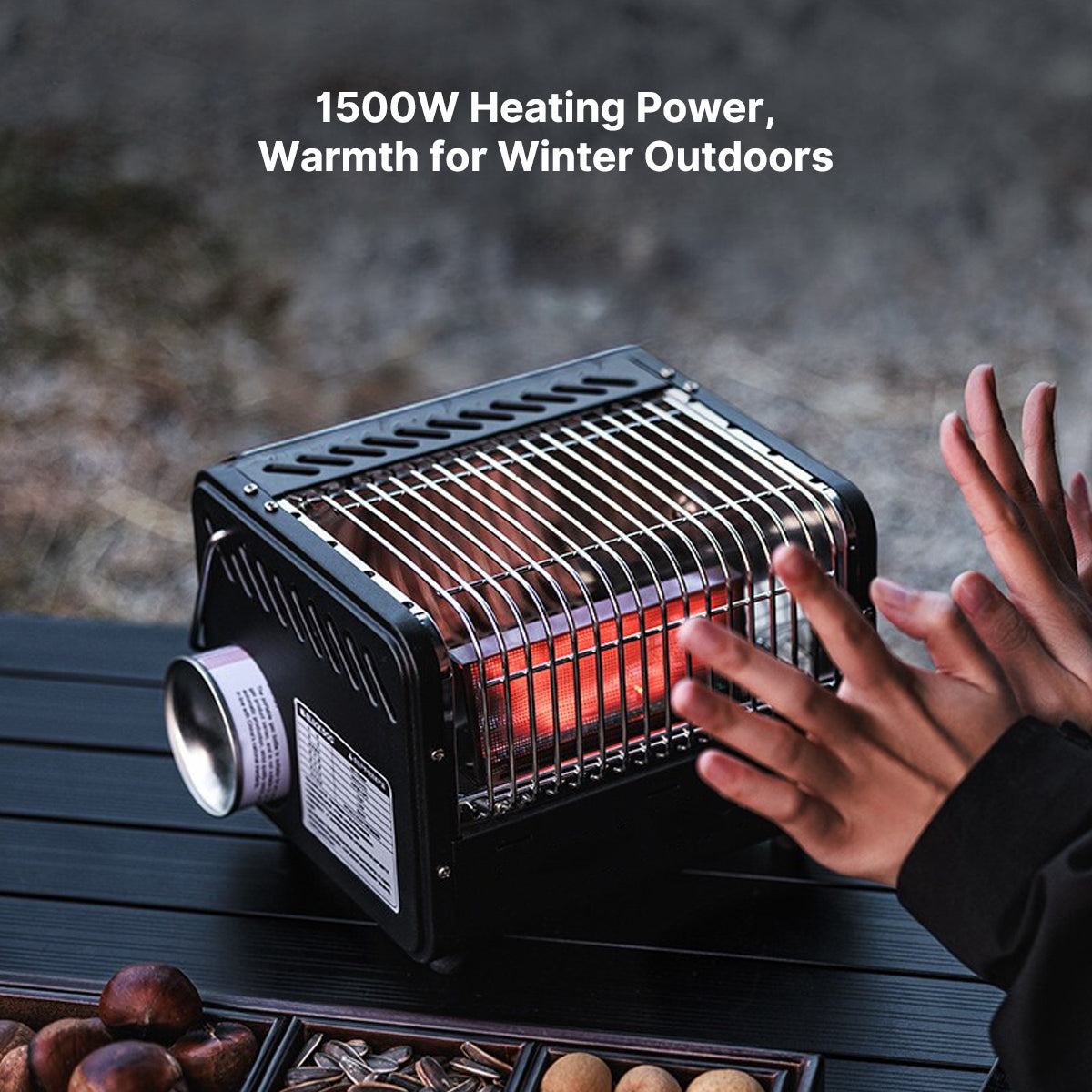 1500W Portable Outdoor Heater, Multi-Function with Boiling & Beverage Warming