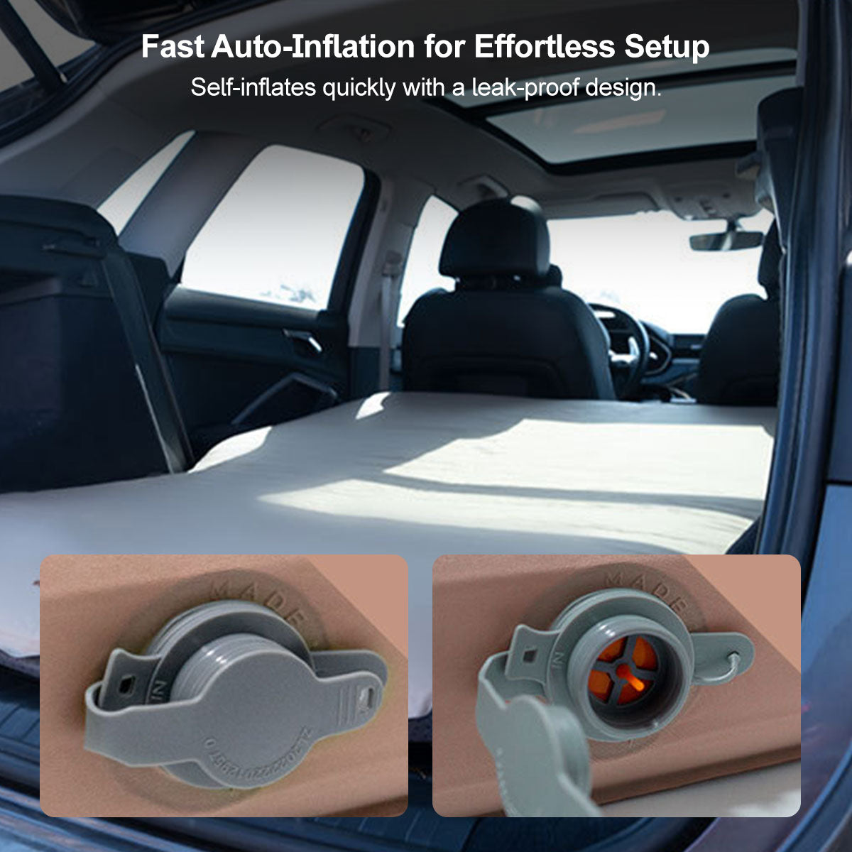 SUV Air Mattress Self-Inflating β Compact for Road Trips | Traverseon