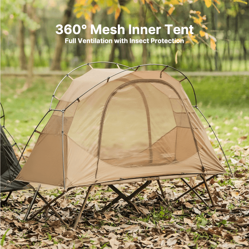 1 Person Cot Tent – 190 × 65 cm Off-Ground Camping Bivy Shelter | Traverseon