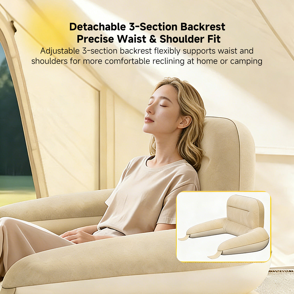 Air Mattress – Inflatable Bed Twin/Double Backrest Camping Outdoor | Traverseon