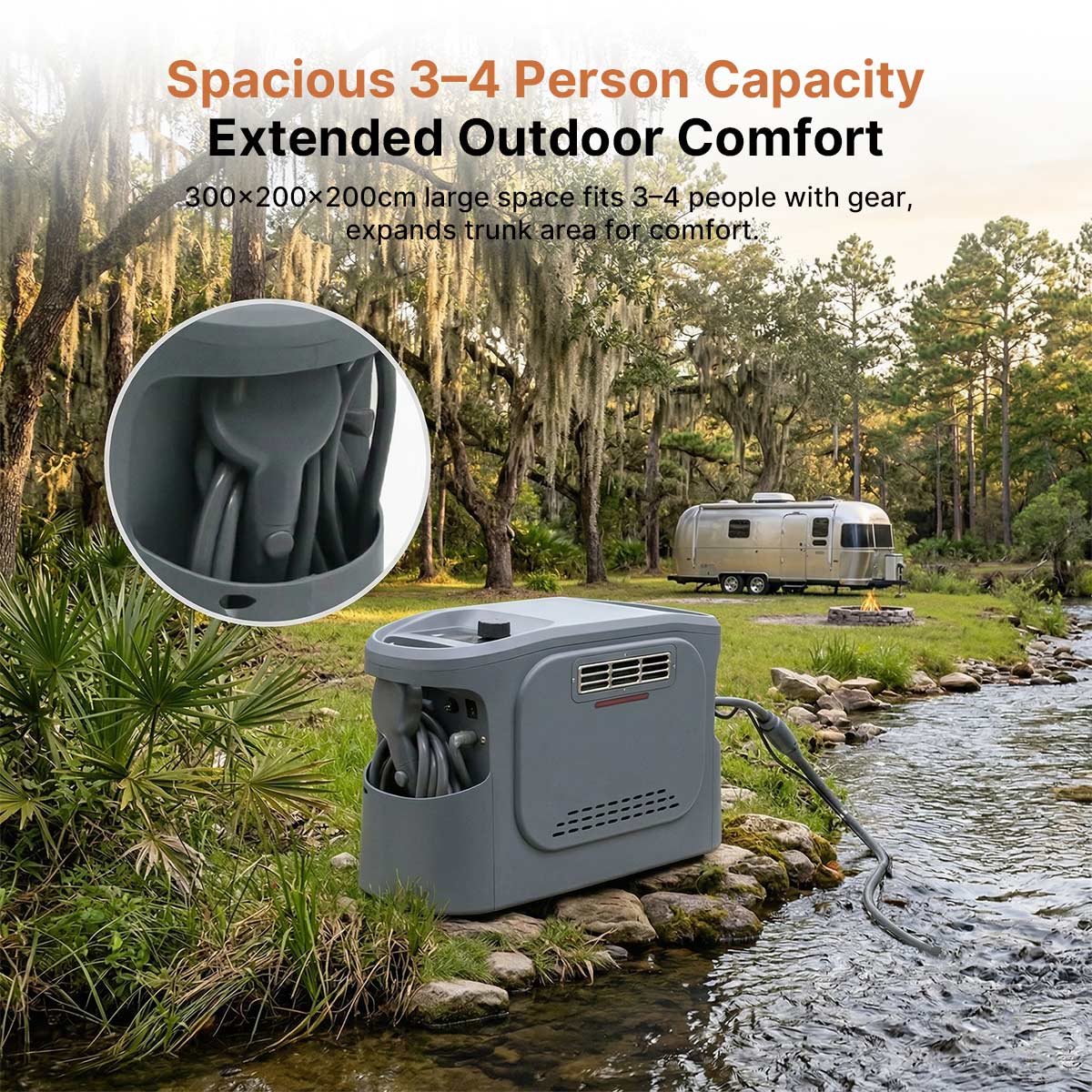Portable Propane Water Heater – 20472 BTU 5200mAh Constant Temp 450g Tank Camping RV | Traverseon