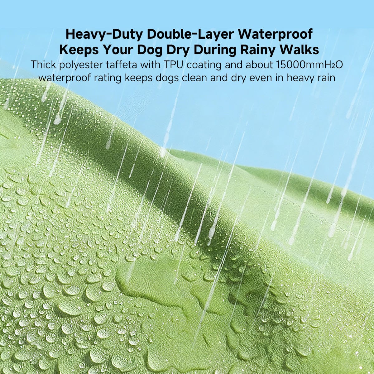 Breathable Large Dog Raincoat with Visor - U-Belly, 15000mm Waterproof, 3XL-8XL (25-88 lbs) | Traverseon