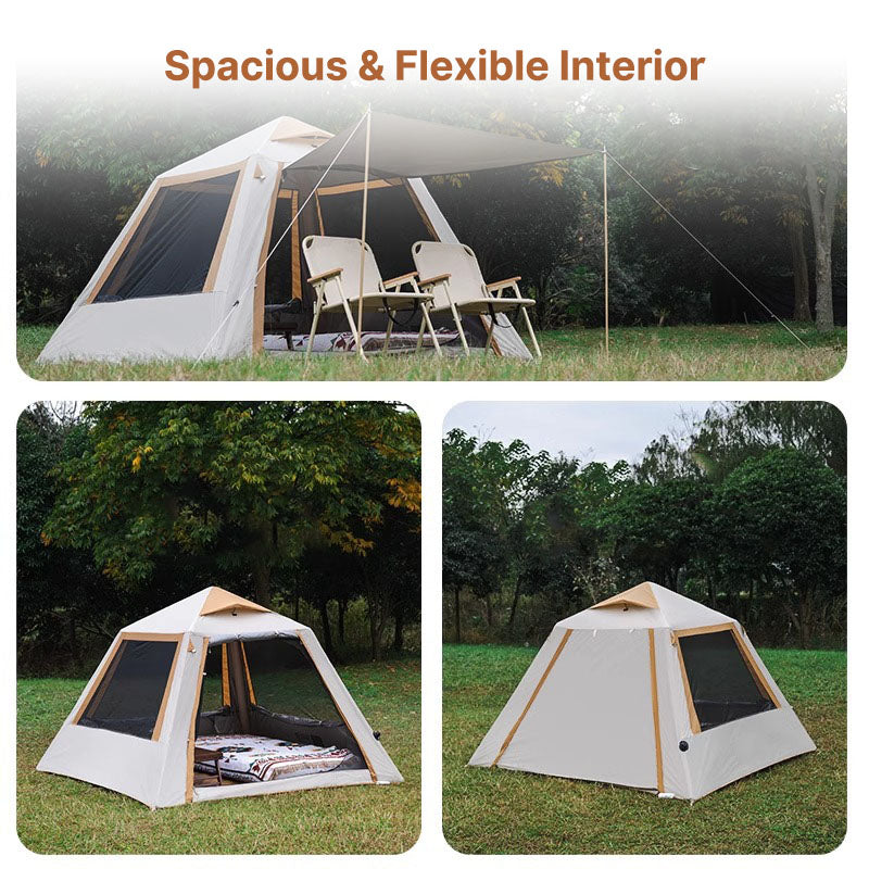 Traverseon Pole-Free Air Tent – 4–8 Person Inflatable Pop-Up Tent with Canopy