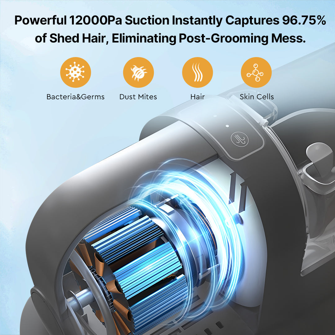 12000Pa Suction & QUIETCARE™ TECHNOLOGY Pet Grooming Clipper