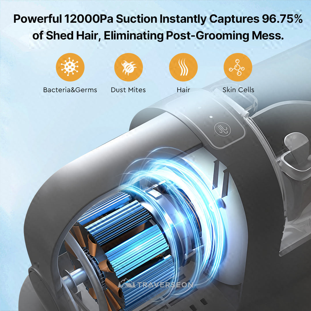 12000Pa Suction & QUIETCARE™ TECHNOLOGY Pet Grooming Clipper