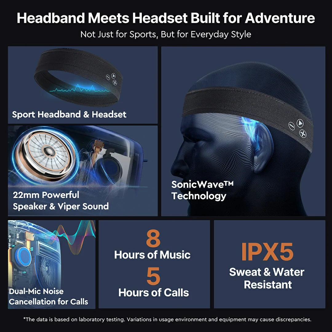 Breathable Sports Headband Headset