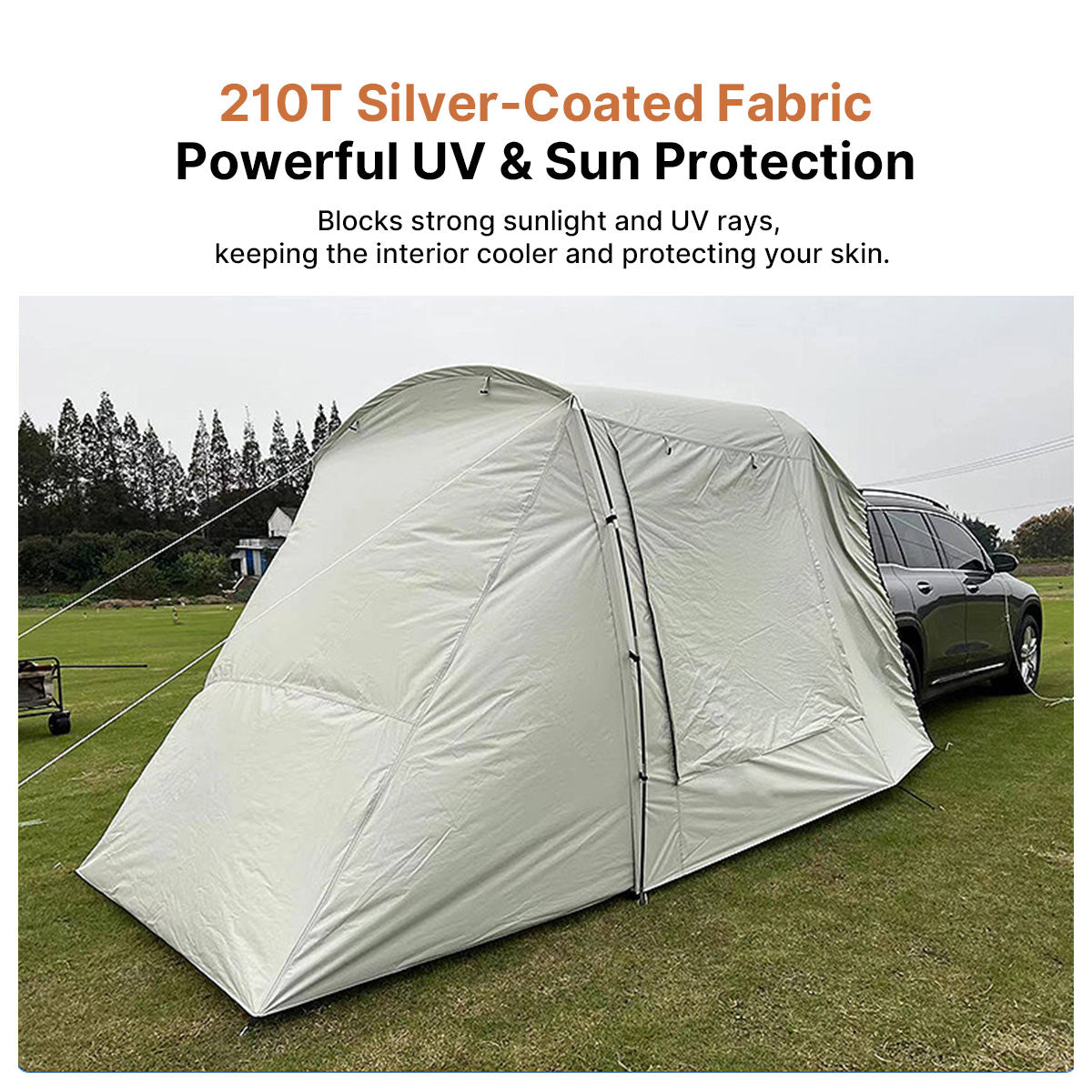 SUV Tailgate Tent Canopy – 210T 3000 Waterproof UV Protection for Car Camping | Traverseon