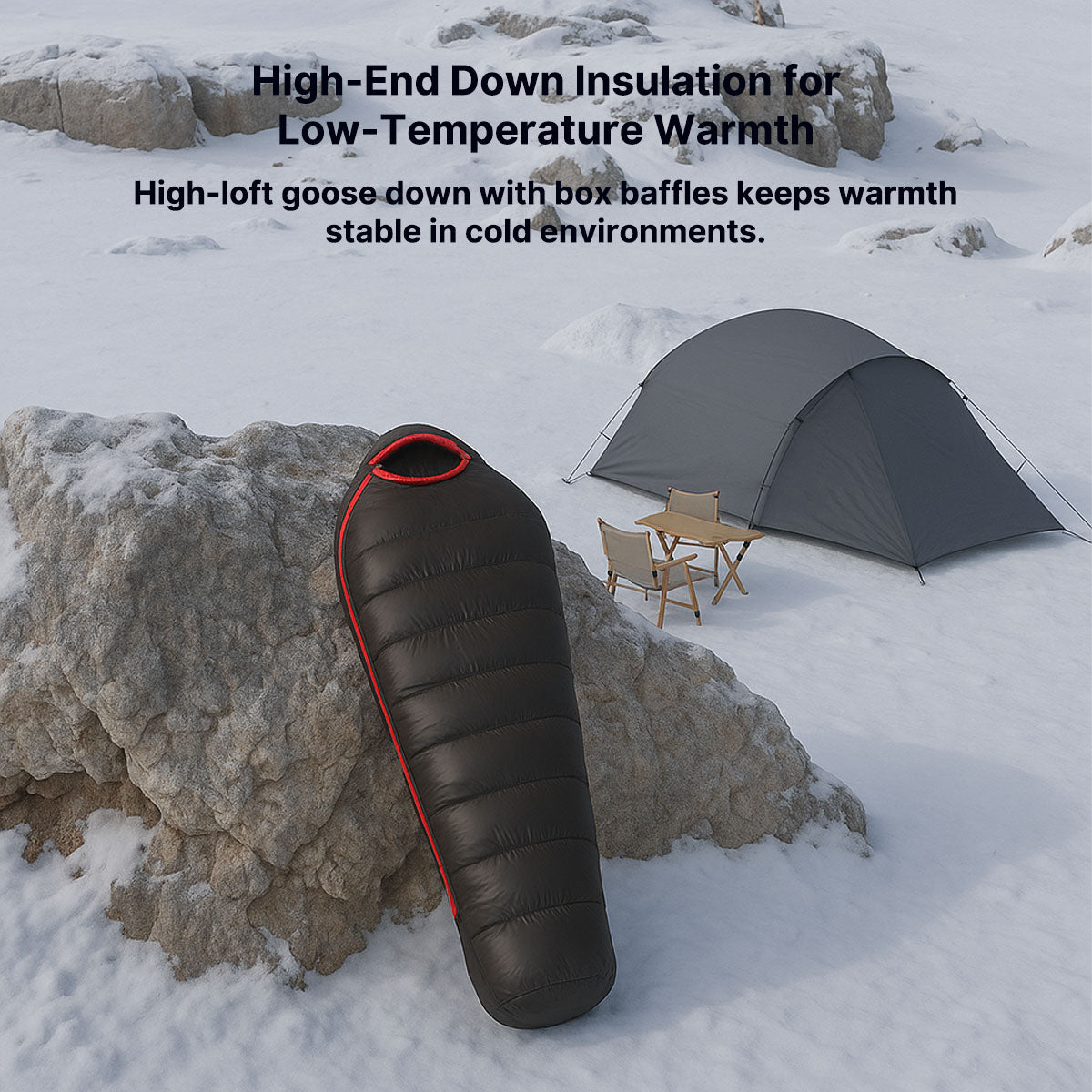 Down Mummy Sleeping Bag, -13°C Extreme Cold Weather Winter Bag | Traverseon