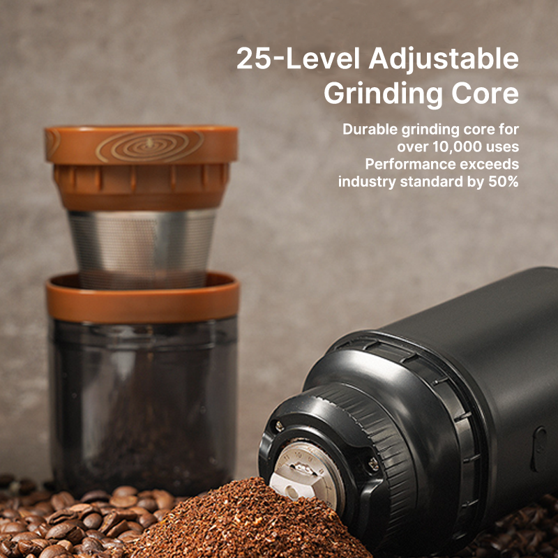 Traverseon BrewMate 25 Portable All-in-One Coffee Grinder and Brewer