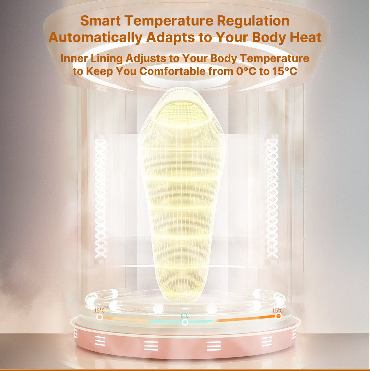 Nylon Adult Mummy Sleeping Bag, 1.8kg Lightweight & Waterproof, Suitable for Temperatures Above -10Β°C