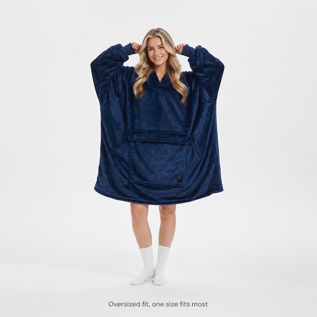 USB Heated Wearable Blanket Hoodie – 3-Zone Flannel Warmth | Traverseon