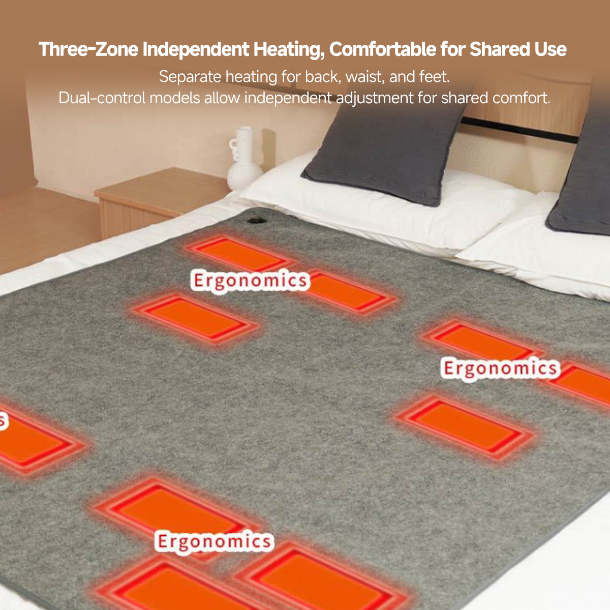 USB Rapid-Heating Electric Blanket – 3-Zone Low-Voltage Warmth Anywhere | Traverseon