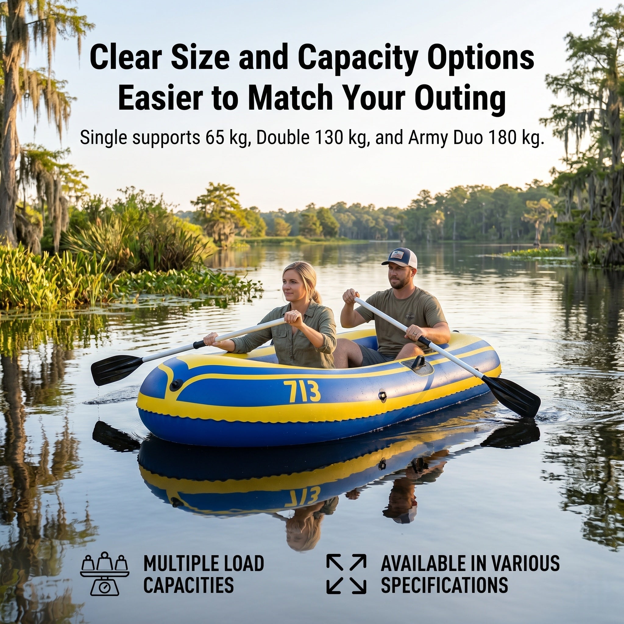 Traverseon SafeFloat 4-Chamber Inflatable Boat Set