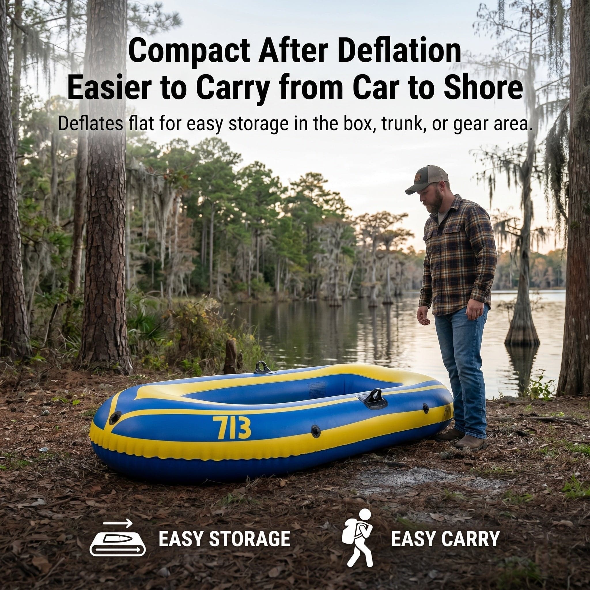 Traverseon SafeFloat 4-Chamber Inflatable Boat Set