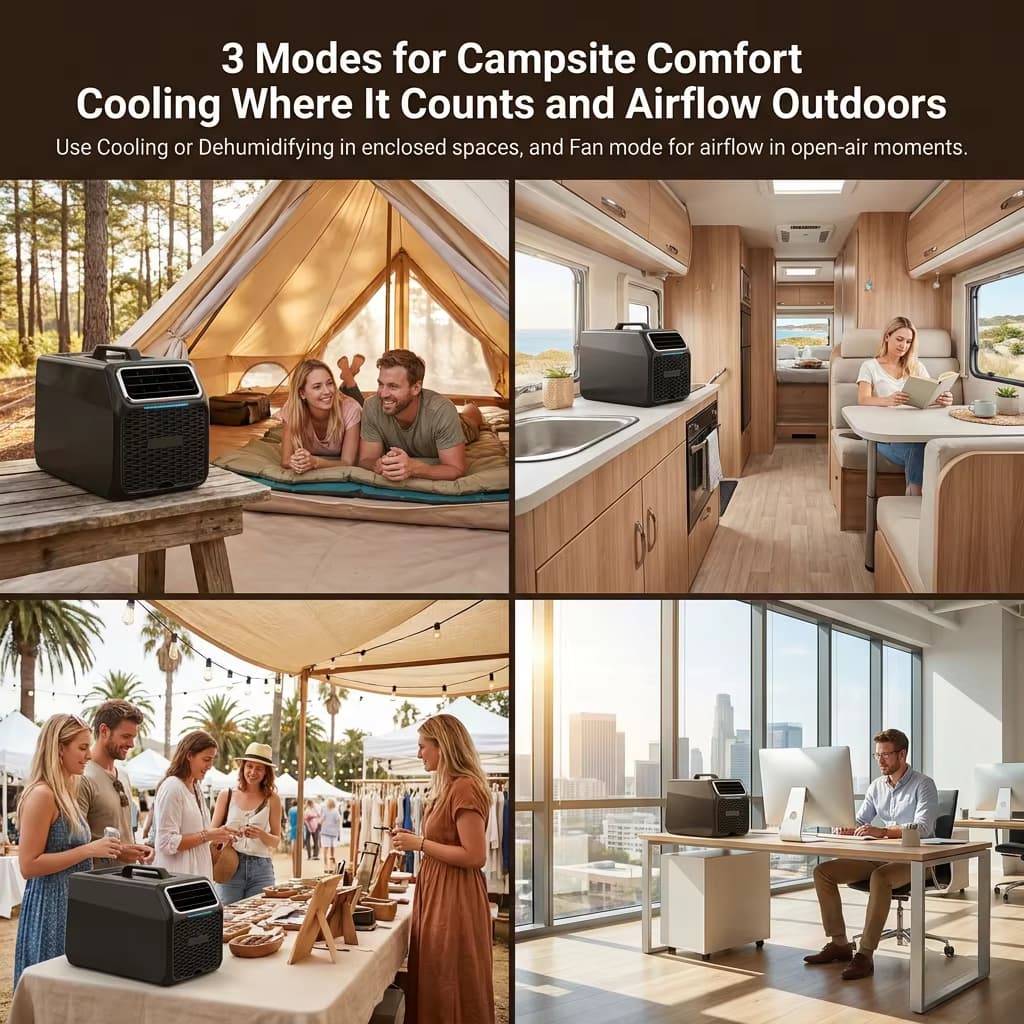 6100 BTU Max Portable Tent Air Conditioner – 110V Camping AC for Tents & RVs | Traverseon
