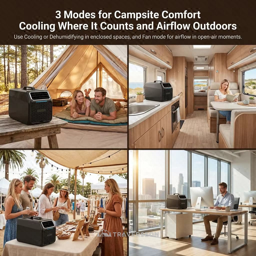 6100 BTU Max Portable Tent Air Conditioner – 110V Camping AC for Tents & RVs | Traverseon