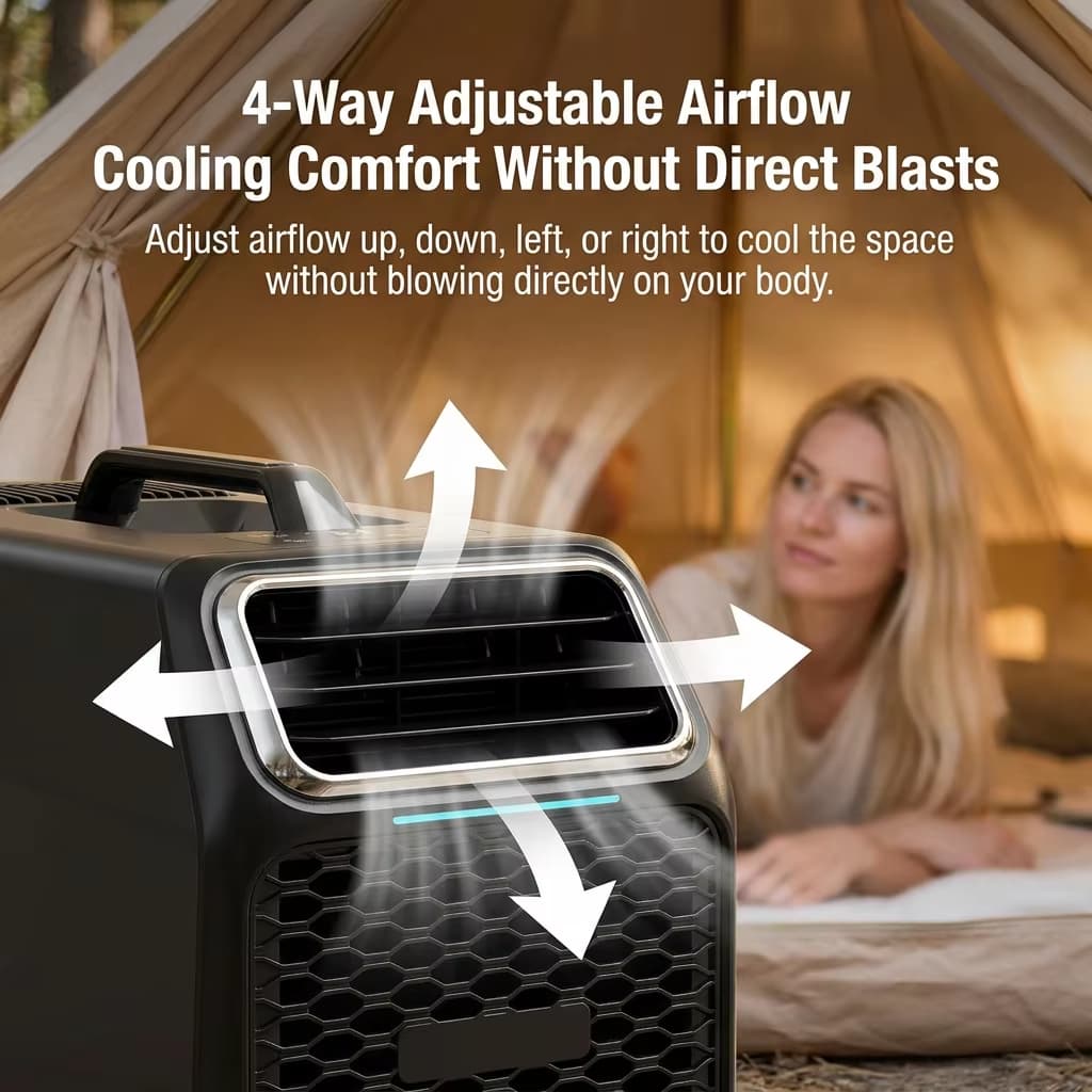 6100 BTU Max Portable Tent Air Conditioner – 110V Camping AC for Tents & RVs | Traverseon
