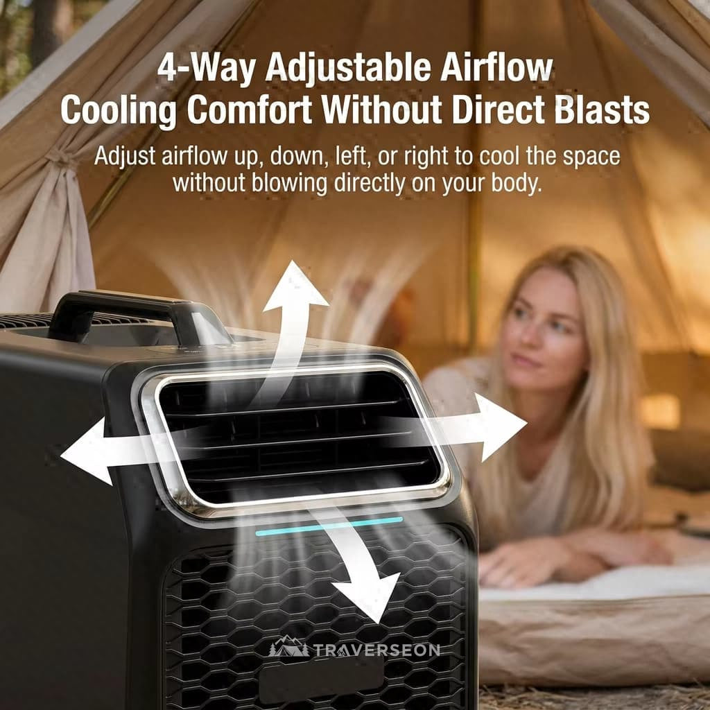6100 BTU Max Portable Tent Air Conditioner – 110V Camping AC for Tents & RVs | Traverseon