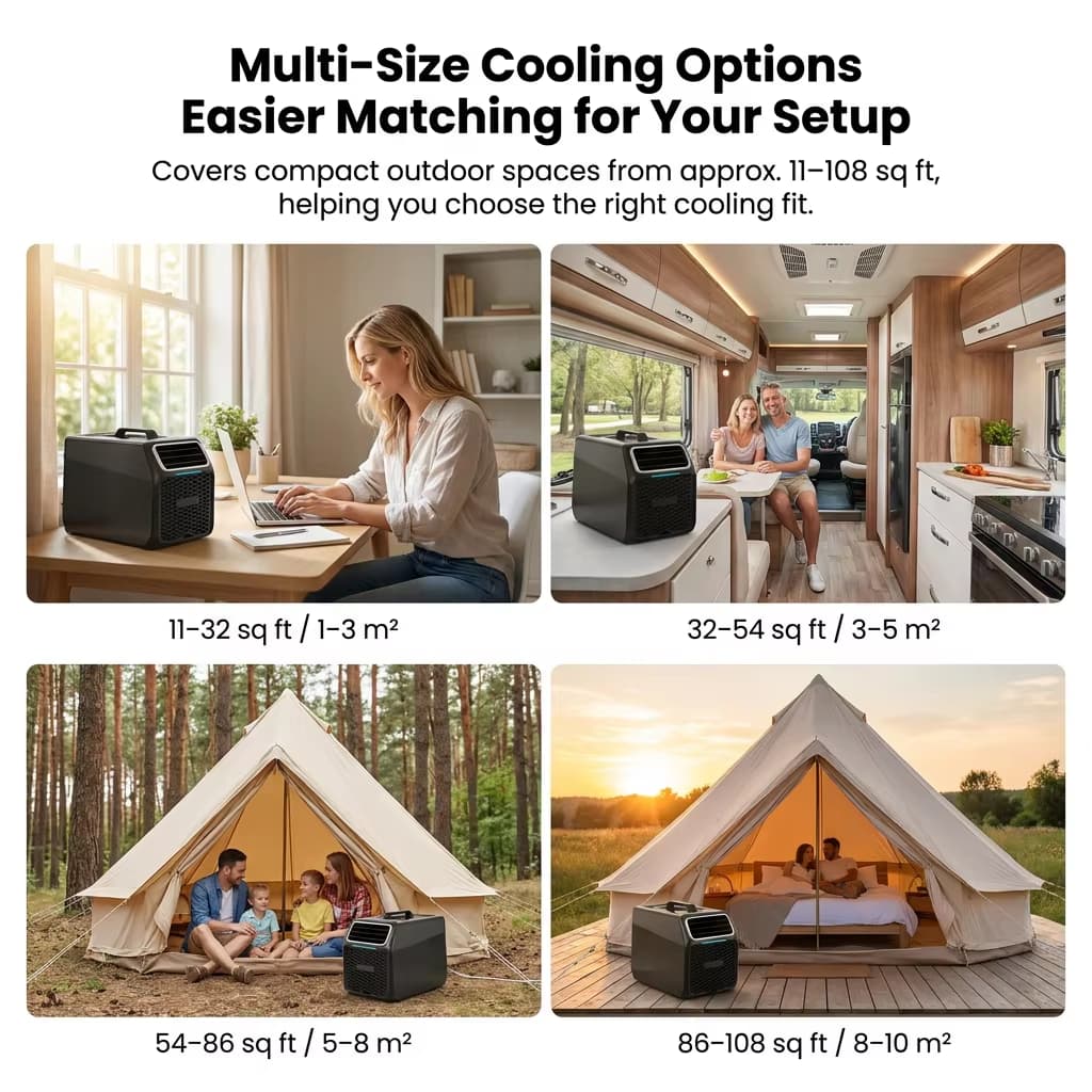 6100 BTU Max Portable Tent Air Conditioner – 110V Camping AC for Tents & RVs | Traverseon