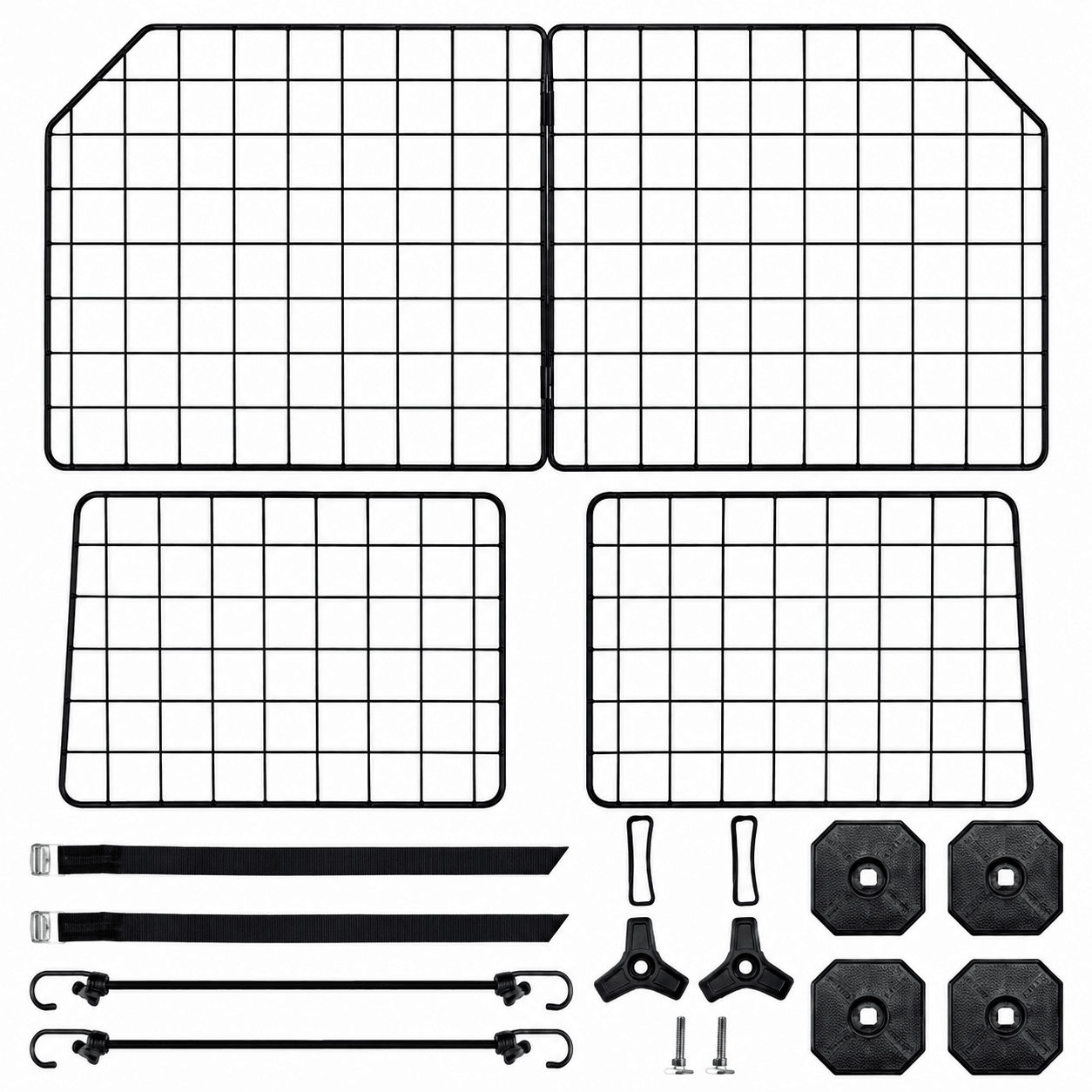 Adjustable Dog Car Barrier – Foldable Metal Pet Divider | Traverseon