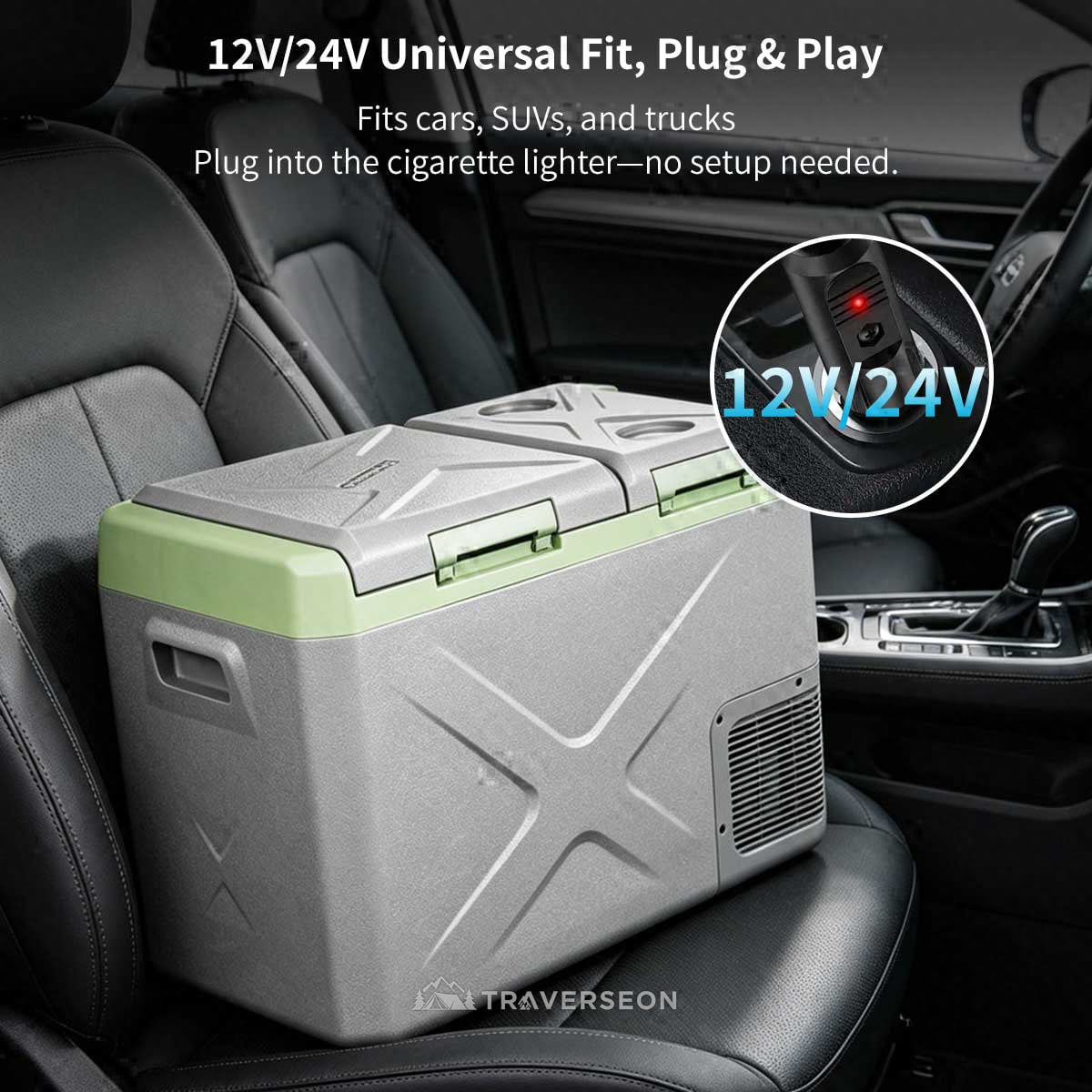 12V Portable Car Fridge 12/24V DC AC – Dual Zone -20°C Freezer Camping RV | Traverseon