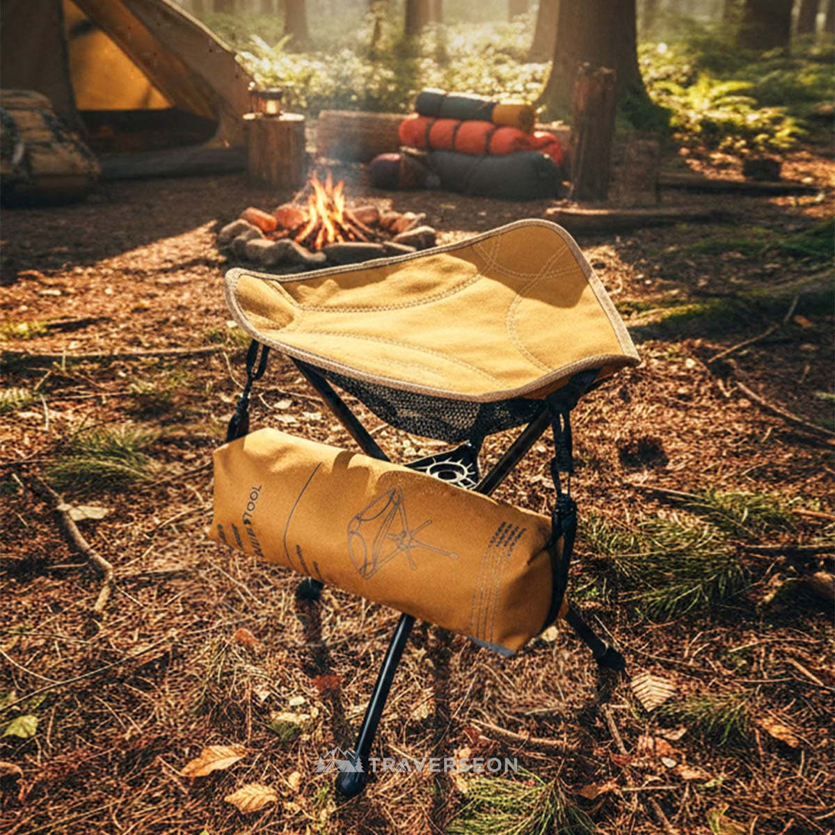 360° Swivel Hunting Stool – Portable Folding Camping Stool | Traverseon