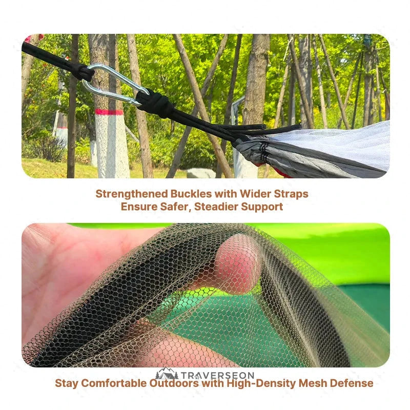 10s Setup Mosquito Hammock – Portable Camping Hammock with Net | Traverseon