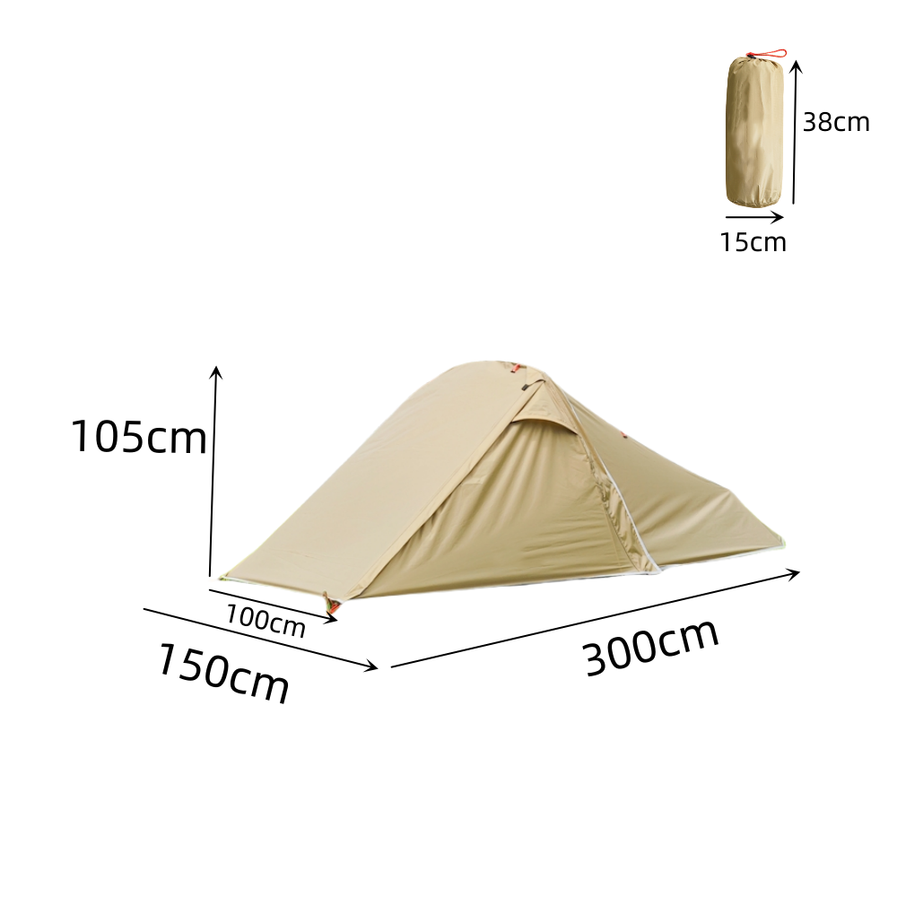 TrailDuo 2P Tunnel Tent — 1.95 kg Ultralight Double-Layer Shelter