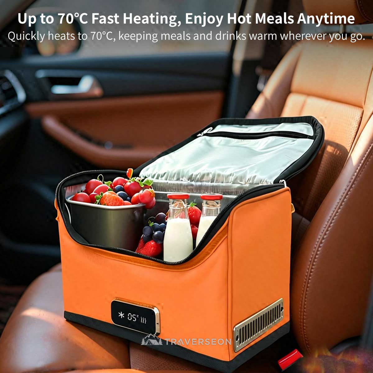 4L Mini Fridge for Car – 12V Portable Cooler & Warmer for Travel | Traverseon