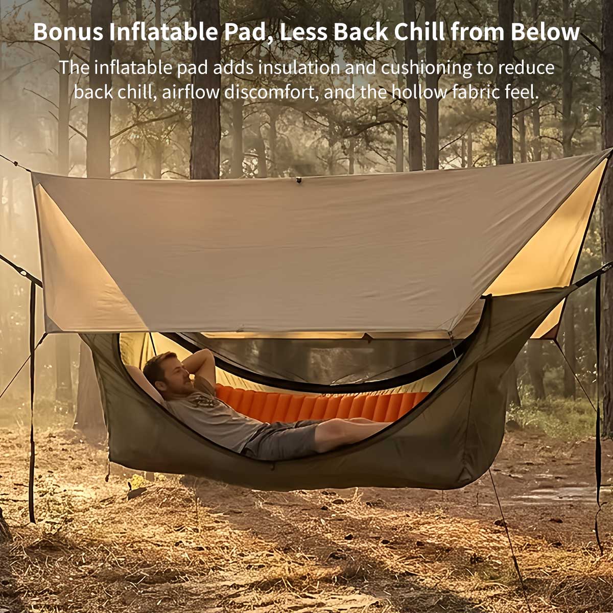 Anti-Mosquito Camping Hammock – 440 lb, 3000 mm Rain Tarp | Traverseon