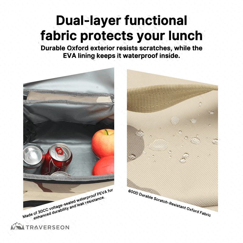 24-Can Insulated Lunch Bag – Leakproof Rigid Lunch Box Cooler & Warmer | Traverseon